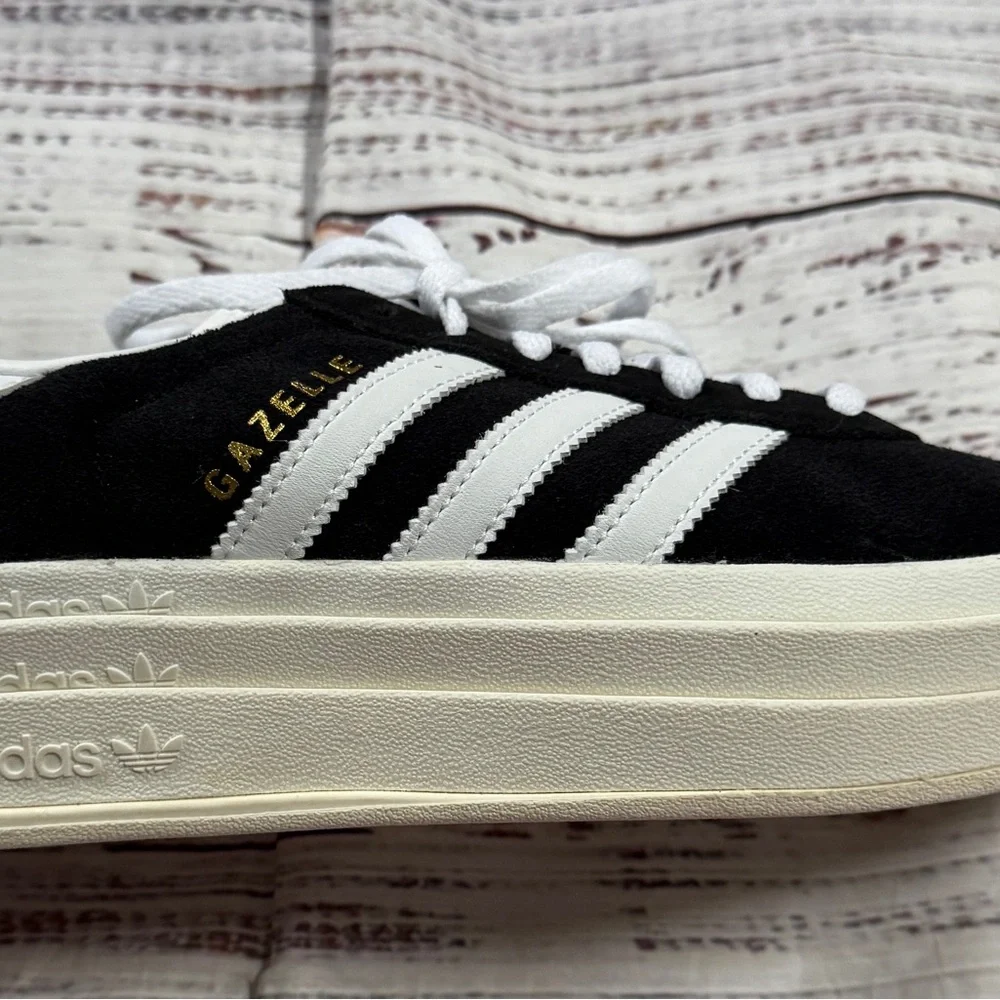 Adidas Gazelle Bold in Black and White womens size 5.5 NWOB - Picture 6 of 9